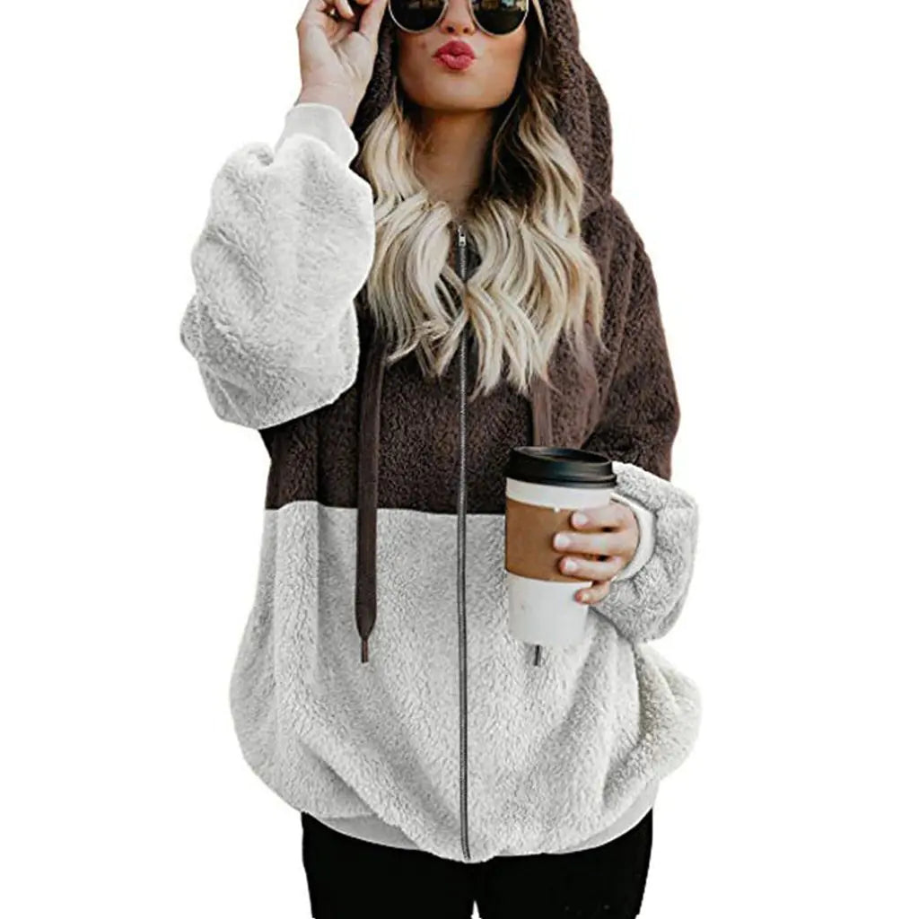 Chic Women's Zippered Hoodie