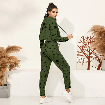 Ladies' Casual Hoodie & Pants Sleepwear Set