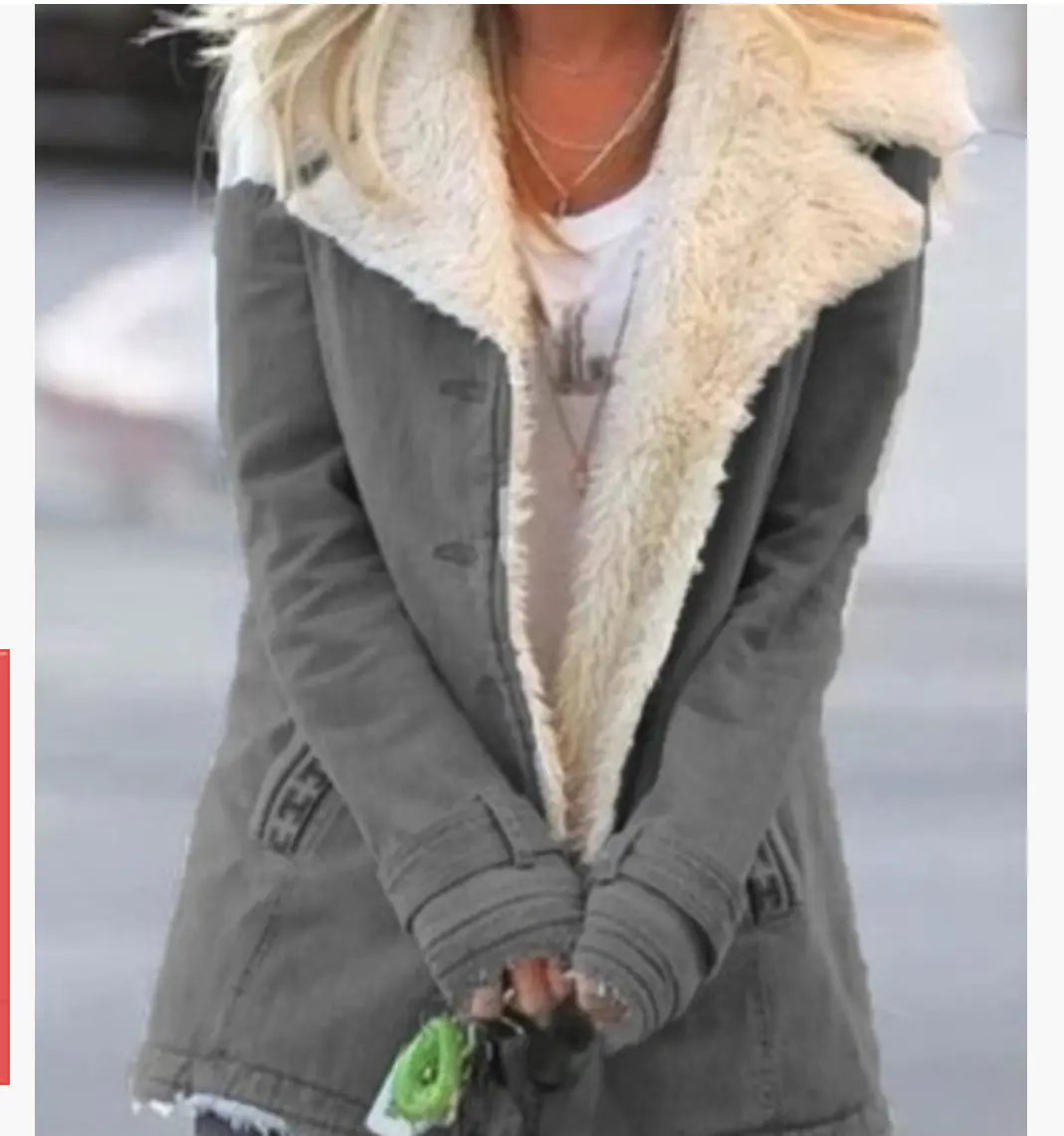 Ladies' Chic Cotton-Blend Winter Jacket