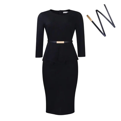 Plus Size Ruffle Hem V-Neck Sleeveless Dress