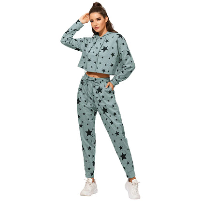 Ladies' Casual Hoodie & Pants Sleepwear Set