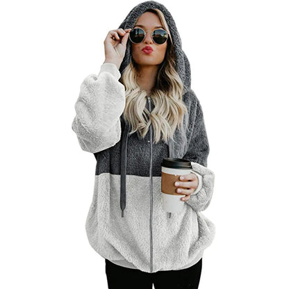 Chic Women's Zippered Hoodie