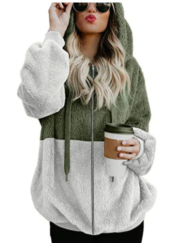 Chic Women's Zippered Hoodie