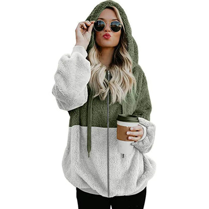 Chic Women's Zippered Hoodie